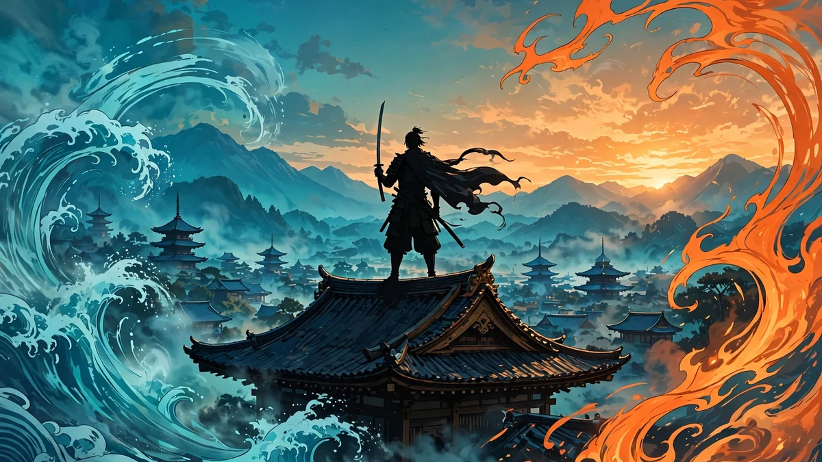 Demon Slayer Hindi dubbed watch guide India — original samurai-inspired artwork