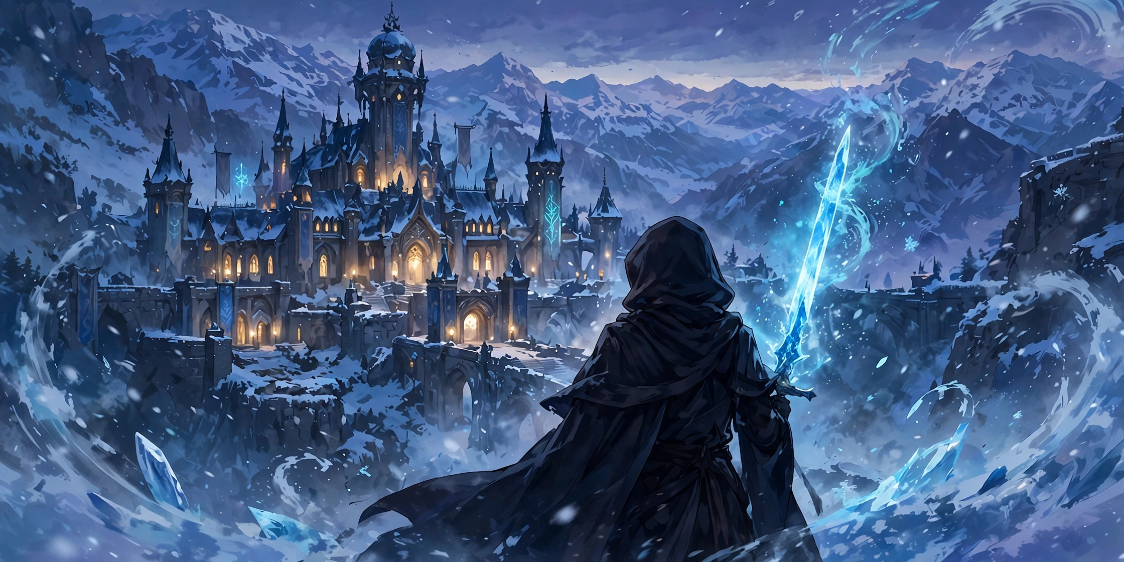 Iceblade Sorcerer Season 2 Hindi dub guide India — original ice-magic sorcerer before a snowy academy, artwork